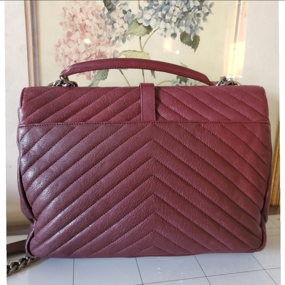 Saint Laurent Chevron Quilted Large College Bag - Picture 3 of 12